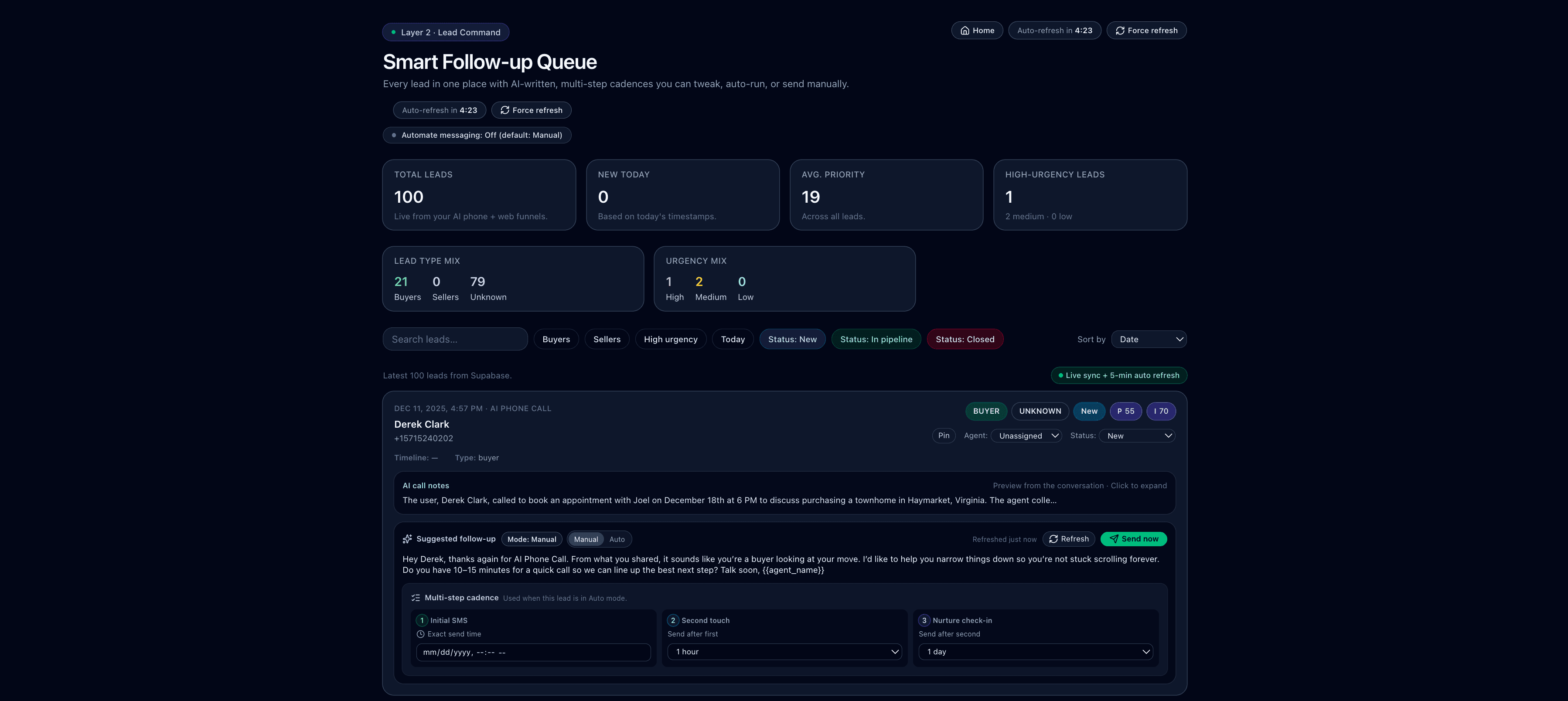 Smart Follow-up Queue